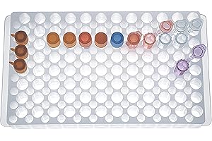 MUHWA Doppio vassoio per provette, con 96 fori, per provette per microcentrifuga, per provette da 0,2-1,5 ml