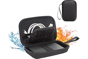 ENGPOW Hard Drive Case Fireproof External Hard Drive Cover Protective Case Compatible for 1TB/2TB/4TB/PS4/PS5 External Harddrive and Cable,Storage Case for Seagate/WD/Toshiba/Sonnics/Samsung Hard drive