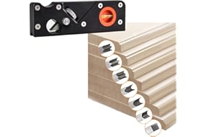 RAFFISH Rabot d'angle à 45 degrés pour travail du bois - Outil manuel pour le travail du bois - Outil de lissage manuel (chanfreinage + tête de 7 cutter)