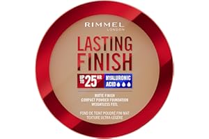 Rimmel Lasting Finish, 008 Soft Beige, Fond de Teint Compact, Fini Flouté, Fini Mat, Couvrance Totale, SPF20, Formule Vegan, 7g