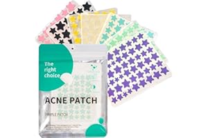 Souvik parches granos invisibles: 408 piezas pimple patches naturales - con aceite de árbol de té y ácido salicílico – impermeables, uso día y noche – 5 tamaños (8/9/10/11/14 mm)