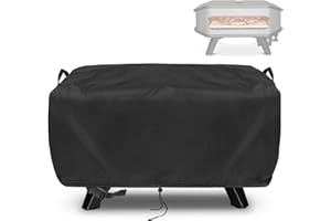 Fenghome Pizzaofen Abdeckung für Cozze 90347 XXL 17" Gas Pizza Ofen, Wasserdicht Staubdicht Pizzaofen Tragetasche 500D Oxford-Stoff Pizzaofen Tragetasche Pizzaofen Zubehör-Schwarz (62x62x28cm)