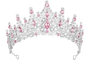 HPMAISON Crystal Wedding Tiaras Women Tiara Bride Crowns Royal Queen Headband Princess Headpieces for Birthday Prom Pageant Graduate Costume Party Wedding Dress Accessories