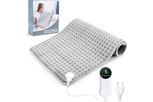 FORRINX Manta Electrica Lumbar 43 X 84 cm Almohadilla eléctrica con apagado automático y 9 ajustes de temperatura, almohadilla eléctrica para espalda, cuello, hombros, estómago