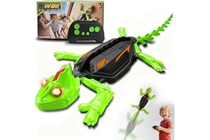 Vutlace Wall Climbing Gecko RC Toy for Age 5-13, 360° Rotation RC Robot Lizard for Kids, Rechargeable Remote Control Lizard Toy with LED Eyes, Birthday Presents Toys for Boys Age 3 4 5 6 7 8+