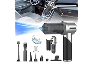 DkevEu Aspirador de Mano 20000 Pa Aspirador Coche con Carga USB Mini Aspiradora de Mano Versátil Aspiradora Sin Cable Coche para Coche, PC, Casa, Cocina, Pelo de Mascotas, Grietas y Esquinas