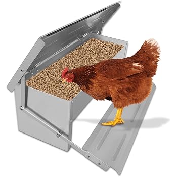 Voilamart 5kg Auto Chicken Feeder Automatic Treadle Self Opening
