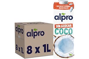 Alpro Bebida Vegetal de Coco sin Azúcar 8x1L