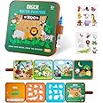 Cots and Cuddles Water Paper Painting Book For Children - Reusable Magic Coloring With Water Pen, Portable Doodle Drawing Education Toy Gift Idea For Kids (Zoo)