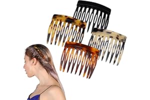 Yitexin Lot de 4 Peignes à Cheveux Décoratifs, Peigne Latéraux Français, Peignes à Cheveux pour Femme Accessoires de Coiffure pour Chignon, Queue-de-Cheval (4 Styles)