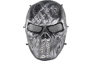 Lejie Tactiques Masque de Protection CS Masque de Squelette crâne Complet Airsoft Paintball de Airsoft