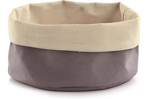 Zeller 18002 Sacchetto per Pane, Rotondo, Cotone, Grigio, 0.1x20x12 cm