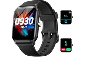 GYDOM Montre Connectée Homme pour Samsung,iPhone,Android,1.91" Montre Connectée Femme avec Appel Bluetooth,Voix de l'IA,Alexa intégrée,Smartwatch Moniteur de SpO2,Sommeil,Podometre,Calories,IP68-Noir
