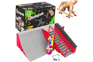Aolieh Mini Finger Skateboard, DIY Accessori per Rampe di Montaggio, per Dita, Skateboard, Parco, Rampa, Parti per Tech Practice Deck Bambini, Set Regalo per Bambini(1810-4-B)