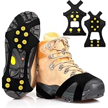 MiracDan Steigeisen Mit 10 Zähnen – Anti-Rutsch-Spikes Für Schuhe, Eisspikes Für Stiefel & Wanderschuhe, Schneeketten Für Winter, Trekking, Damen & Herren