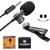 Microfono Lavalier, Microfono da Bavero Professionale Omnidirezionale Con Clip Facile da Applicare, Microfono per iPhone/Vlog