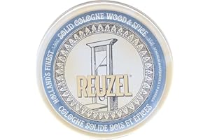 ‎REUZEL Reuzel Solid Cologne Wood And Spice - Easy To Apply - With Notes Of Lemon Zest, Cedarwood And Clove - Wax Based Formula - Subtle Fragrance That Lasts All Day - For Gym, Travel Or On The Go - 1.3 Oz