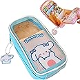 LILOVE Kawaii Pencil Case - Cute Pencil Case Aesthetic for Girls,Large Capacity Pen Pencil Pouch Durable Bag,School Supplies for Teen Girls - Can Holds 60+ pens, Blue Dog