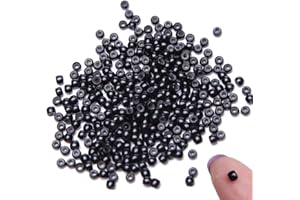 SEGO Nano Ring Anelli per Microring Extension Capelli Veri Fili Anelli 100PCS Anellini Microring 3MM*1.4MM*2MM #1B Nero Naturale