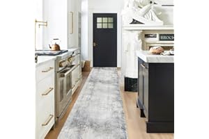 Duscdesp 65×240cm Hallway & Kitchen Non Slip Long Carpet Runner, Soft Rug, Floor Mats - Boho Washable Runner Rugs for Hallway, Entryways & Kitchen (Grey 65×240)