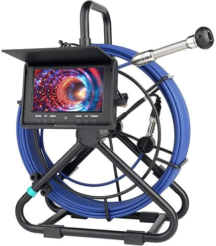 Caméra D'inspection Canal 50m KAOLALI - Endoscope HD 1080p étanche IP68 Avec écran 9" - Pour Plombier, Diagnostic