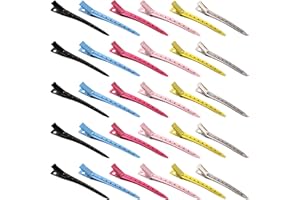Gekamoyue 30 pezzi Becchi di Cicogna in Metallo, 3,5 Pollici Fermagli per Capelli Donna, Clip di Anatra con Scatola per Capelli Styling dei Capelli(Colorato)