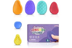 BDwing Sensory Worry Stones, 6 Pcs Silicone Fidget Toys for Kids, Quiet Sensory Toys for School, Students, Kids & Adults for Anxiety & Stress Relief, ADHD, Autism Equipment