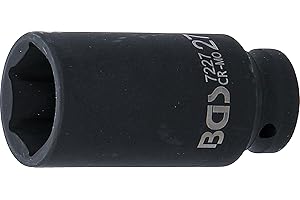 BGS 7227 | Llaves de vaso impacto hexagonal, largo | entrada 12,5 mm (1/2") | 27 mm
