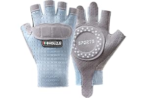 Sahunfri Kids Bike Gloves - Breathable Half Finger Cycling Gloves with Anti-Slip Silicone Pads,Quick-Dry & Easy On/Off Shockproof Sports Training Gloves