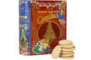 THE SILVER CRANE CO. Night Before Christmas Biscuits Tin - Traditional Scottish Shortbread Biscuits Gift Set, Festive Filled Tins of Biscuits, Novelty Christmas Gifts - Luxury Biscuit Gift Sets for Women & Men