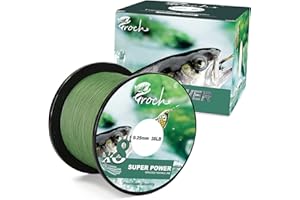 CROCH Lenza da pesca intrecciata a 8 vie, 300 m/500 m/1000 m, resistente al colore: 0,1-0,3 mm