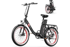 ONESPORTLIFE OneSport OT16-2 Electric Bike, 20 inch Folding EBike, Commuter City E-Bicycle with LCD Display & Bluetooth Connect, 3 Riding Modes E-Bike with 48V 17Ah Removable Battery, Portable Bike