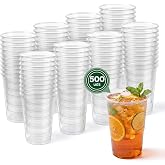 Maxi Products - 500 Reusable Plastic Cups - 500 cc - Recyclable Cups - High Strength - Unbreakable Cups - Celebrations - Beer