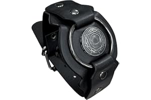 HiiFeuer Bracciale con rune vichinghe in cuoio sintetico, Polsino retrò norreno, Bracciale nordico con fibbia e bracciale Bangle