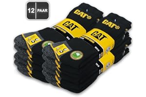 Caterpillar CAT Real Work Skarpety robocze, dla kobiet i mężczyzn, rozmiar 35–50 do wyboru, 12 par