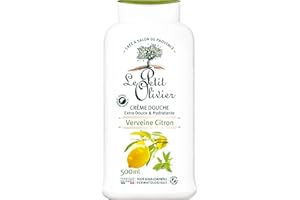 LE PETIT OLIVIER - Crème Douche Extra Douce & Hydratante - Parfum Verveine Citron - PH Neutre Pour La Peau - Sans Savon, Sans Colorant - Fabriqué En France - 500 ml