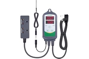 Inkbird ITC-308S Temperature Controller Digital Thermostat Controller with 1.97 Inches Replacement NTC Probe for Heating and Cooling