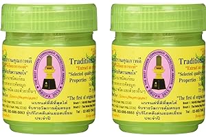 Pack of 2 Parahon Authentic Aromatherapy H.o.n.g T.h.a.i Herb Traditional Thai Easy to Breathe, Soothes Congestion1 Bottle Containers for Relaxation and Well-Being.