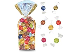 PRO DISTRI LINDT | Sachet de 40 Bouchées LINDOR aux saveurs Originales et Exclusives | Assortiment de 500 g de Chocolats Blanc, Noir, Lait | à Offrir pour pour Noël, une Fête, un Anniversaire