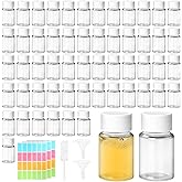 TXXATX 55 Stück Kleine Plastikflaschen 20 ml Kleine Fläschchen zum Befüllen Reiseflaschen mit Schraubverschluss Wiederverwend