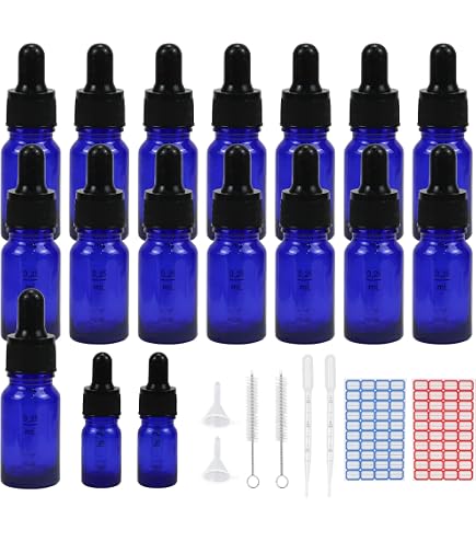 Oputec 10 x 50ml Tropfflaschen aus Glas + 5 Oputec 10 x 50ml Tropfflaschen aus Glas + 5