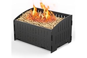 johgee Panier à pellets, Panier à pellets Portable pour cheminées et poêles, 29 × 20 × 17 cm, 3 kg, poêle de Camping d'urgence