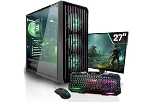 ‎SYSTEMTREFF SYSTEMTREFF Gaming Komplett PC Set AMD Ryzen 5 5500 6x4.2GHz | Nvidia GeForce RTX 3060 8 GB DX12 | 512GB M.2 NVMe + 512GB SSD | 16GB DDR4 RAM | WLAN Desktop Paket Computer für Gamer, Gaming