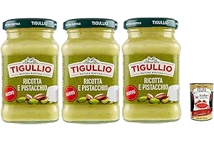 ITALIAN GOURMET E.R. Star Tigullio GranPesto Pesto Ricotta e pistacchio, pesto avec ricotta et pistache 3 x 185 g sauce + Italian Gourmet Polpa 400 g
