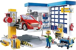Playmobil 70202 Garage Automobile - City Life - avec Un Personnage, Une Plate-Forme élévatrice et Un équipement Complet de Garage Ainsi qu'une Voiture - Dès 4 Ans