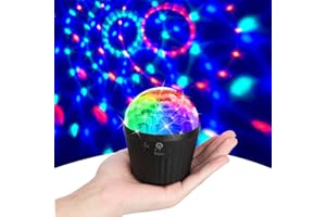 Tyonto Mini luci discoteca, Luce da luci palla Festa Musicale Controllata10 Modalità Effetto Strobo luce discoteca Telecomando e USB 2M per Famiglia, Festa Disco Bambini, Feste, Club, Matrimoni