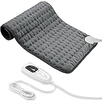 sinnlein Cuscino Termico con Imbottitura da 100 Watt | Cuscino Riscaldante per Schiena, Spalle e Collo | Cuscino Riscaldante con 3 Livelli di Temperatura e Spegnimento Automatico (Grigio