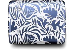 ÖGON -DESIGNS- Portefeuille en Aluminium, Grande capacité avec Fermoir en métal, Protection RFID Contre la fraude et la démagnétisation, modèle Smart Case Oslo Large