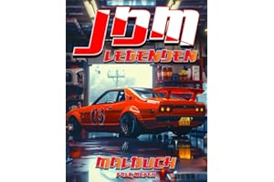 JDM Legenden Malbuch: coole japanische Tuning-Autos zum Ausmalen - 50 Motive für Kinder und Erwachsene