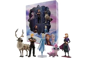 Bullyland 13414 – Juego de Figuras de Jubileo de la Princesa Elsa, Anna, Salamandra Bruni, Kristoff y Sven de Walt Disney Frozen 2, Ideal como pequeño Regalo para niños a Partir de 3 años
